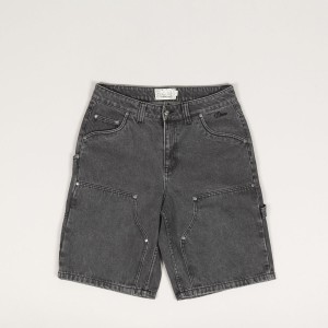 Dime Carpenter Denim Shorts Fade Black